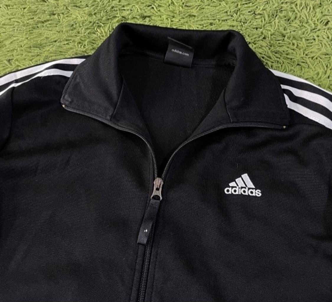 아디다스 블랙 검흰 트랙탑 져지집업 95/M 상품이미지2