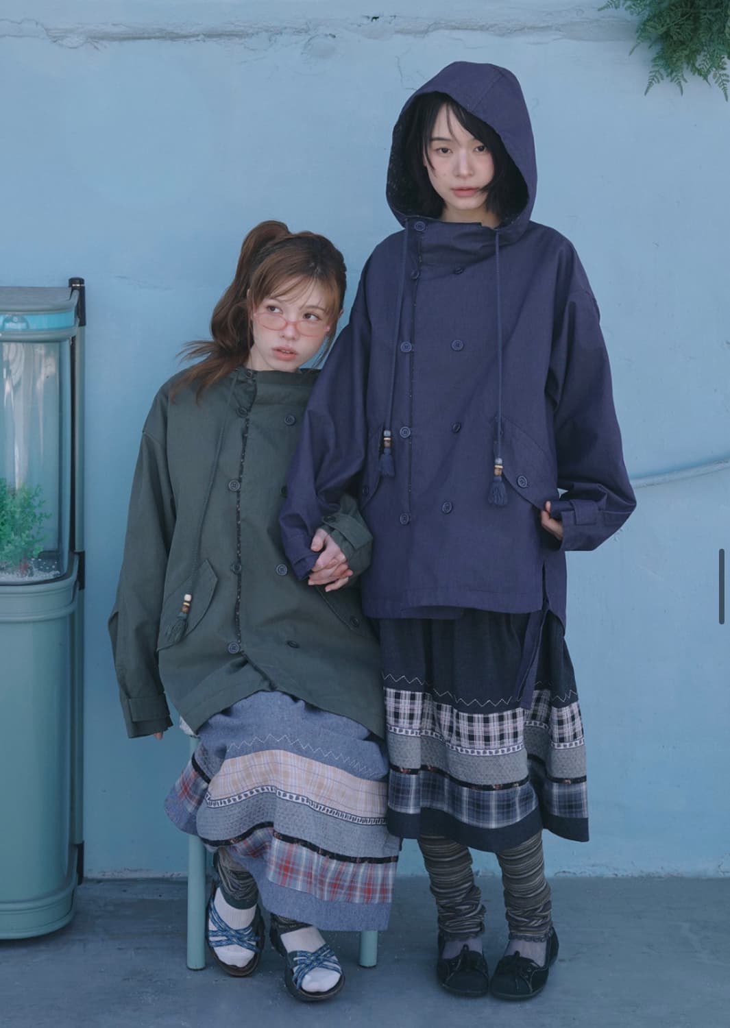 허그유어스킨 26 ss 워시드 필드 자켓 네이비 상품이미지2