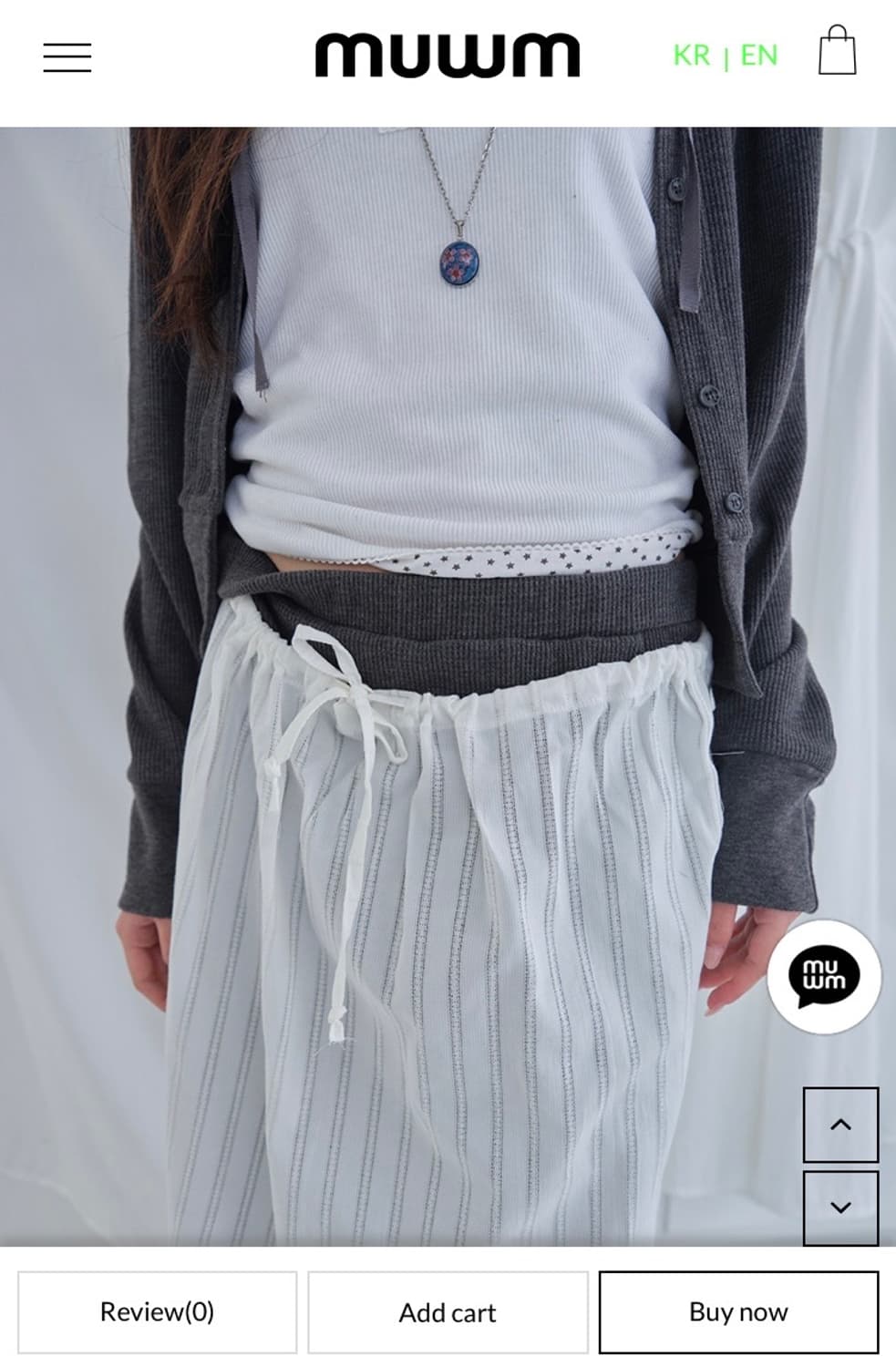 muwm 무음 Double Layer Skirts (Charcoal) 상품이미지1