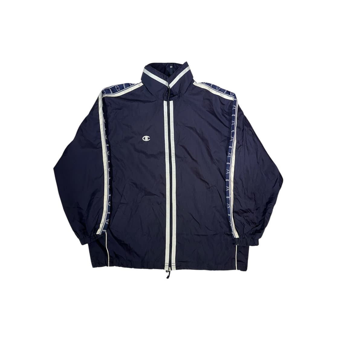 챔피온 네이비 일본판 그린탭 화이트 사이드 라인 바람막이 자켓 M 상품이미지5