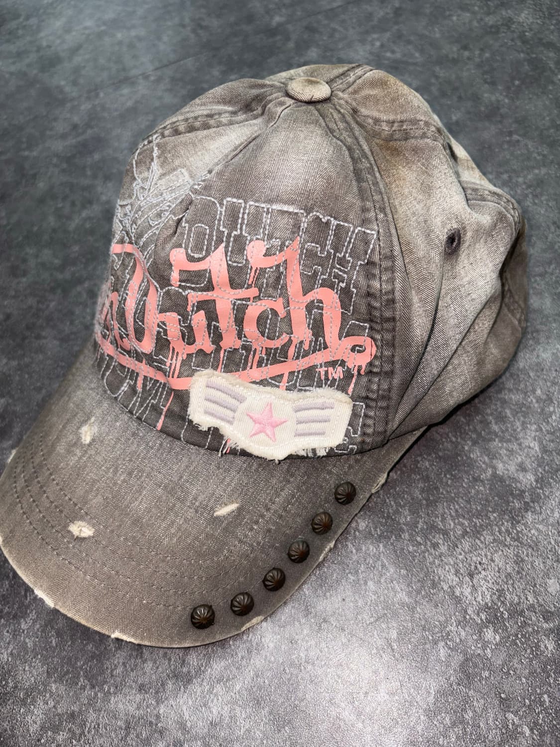 Vondutch 본더치 데미지 스터드 볼캡 상품이미지1