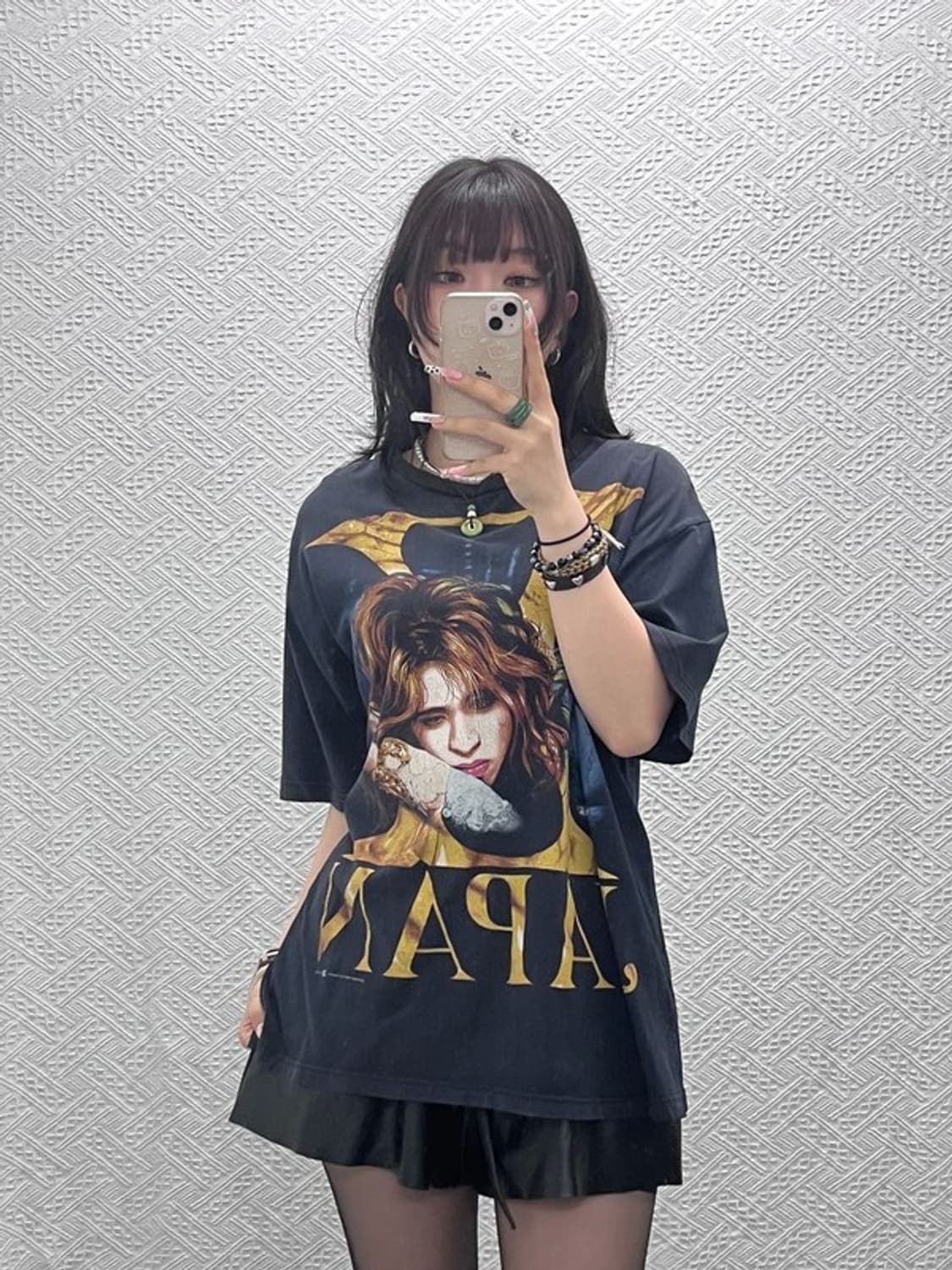MICHEAL X-JAPAN 요시키 펑크 반팔티 XL C11373 상품이미지1