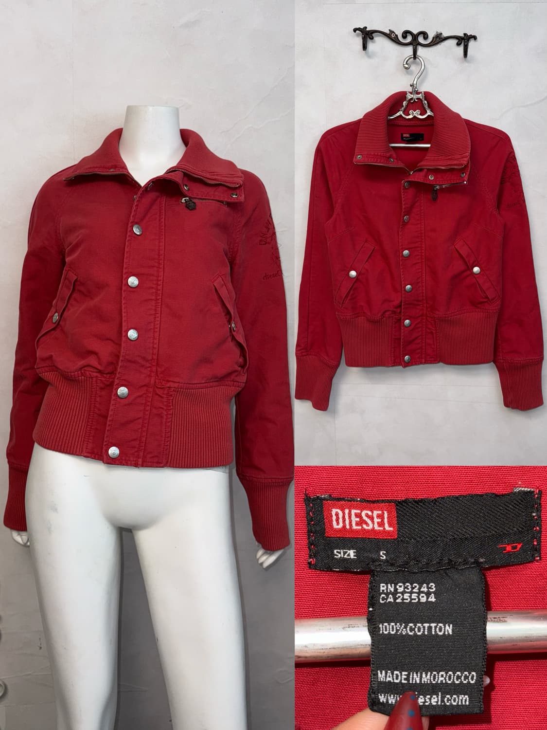 DIESEL red button detail blouson  상품이미지1