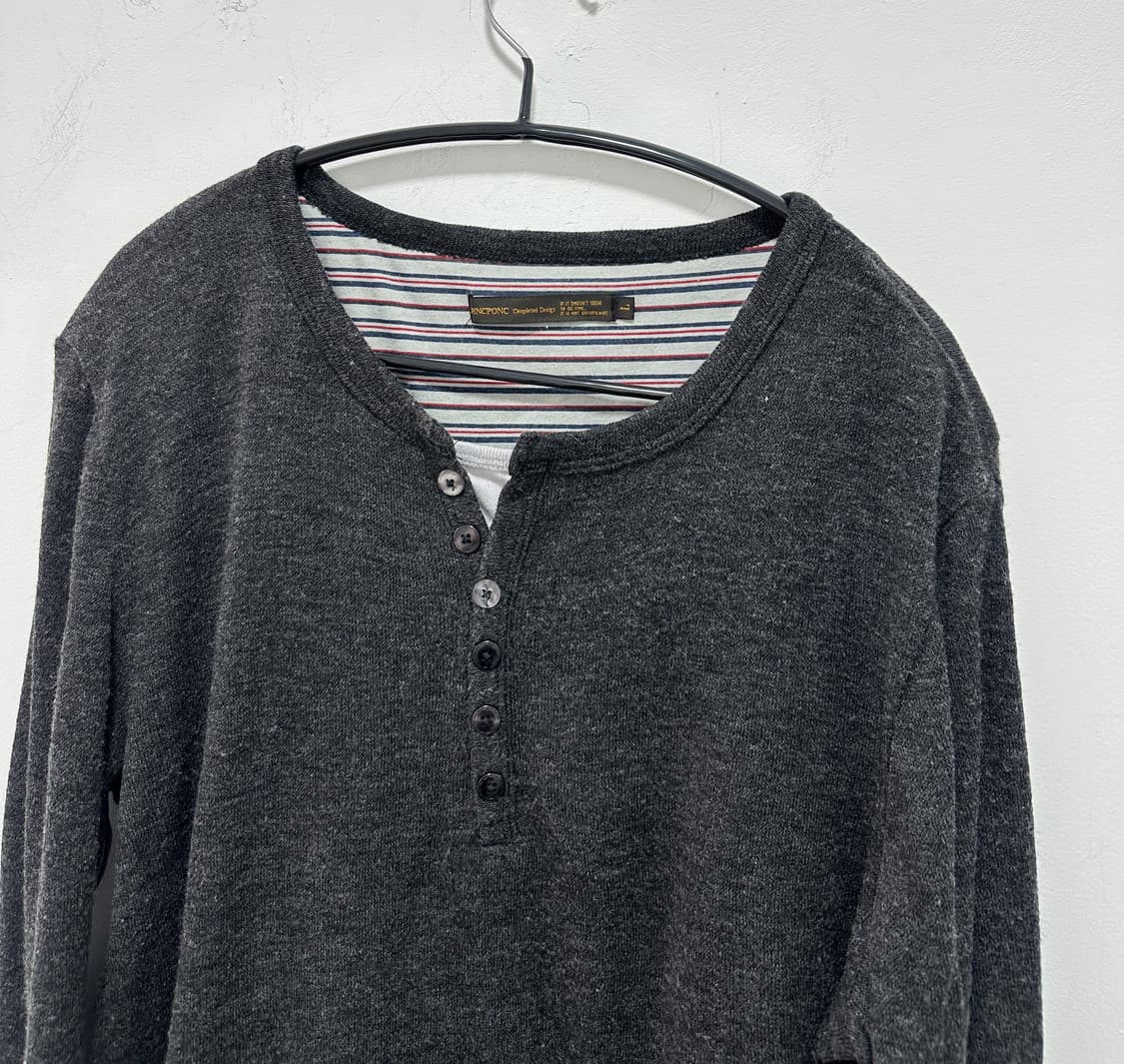 Pincponc fake layered knit sleeve  상품이미지3