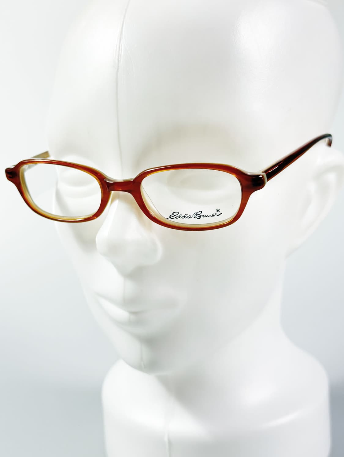 90s 에디바우어 엠버브라운 뿔테 스퀘어 빈티지 안경 상품이미지8