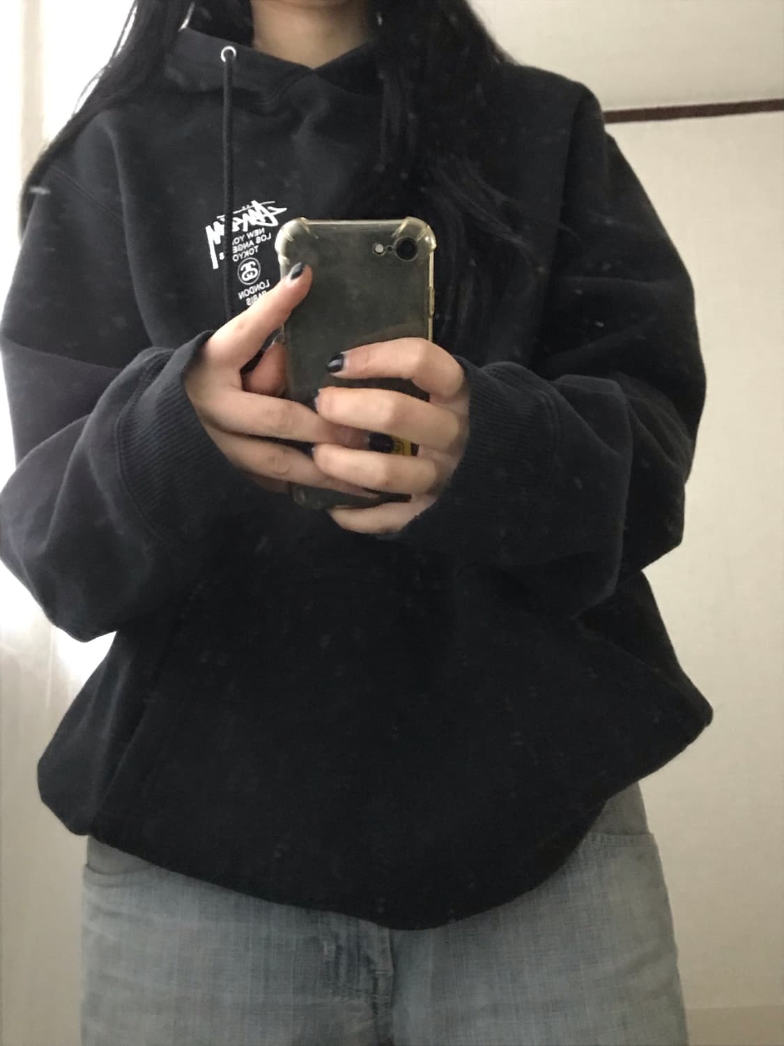 스투시 월드투어 블랙 후드티 상품이미지7