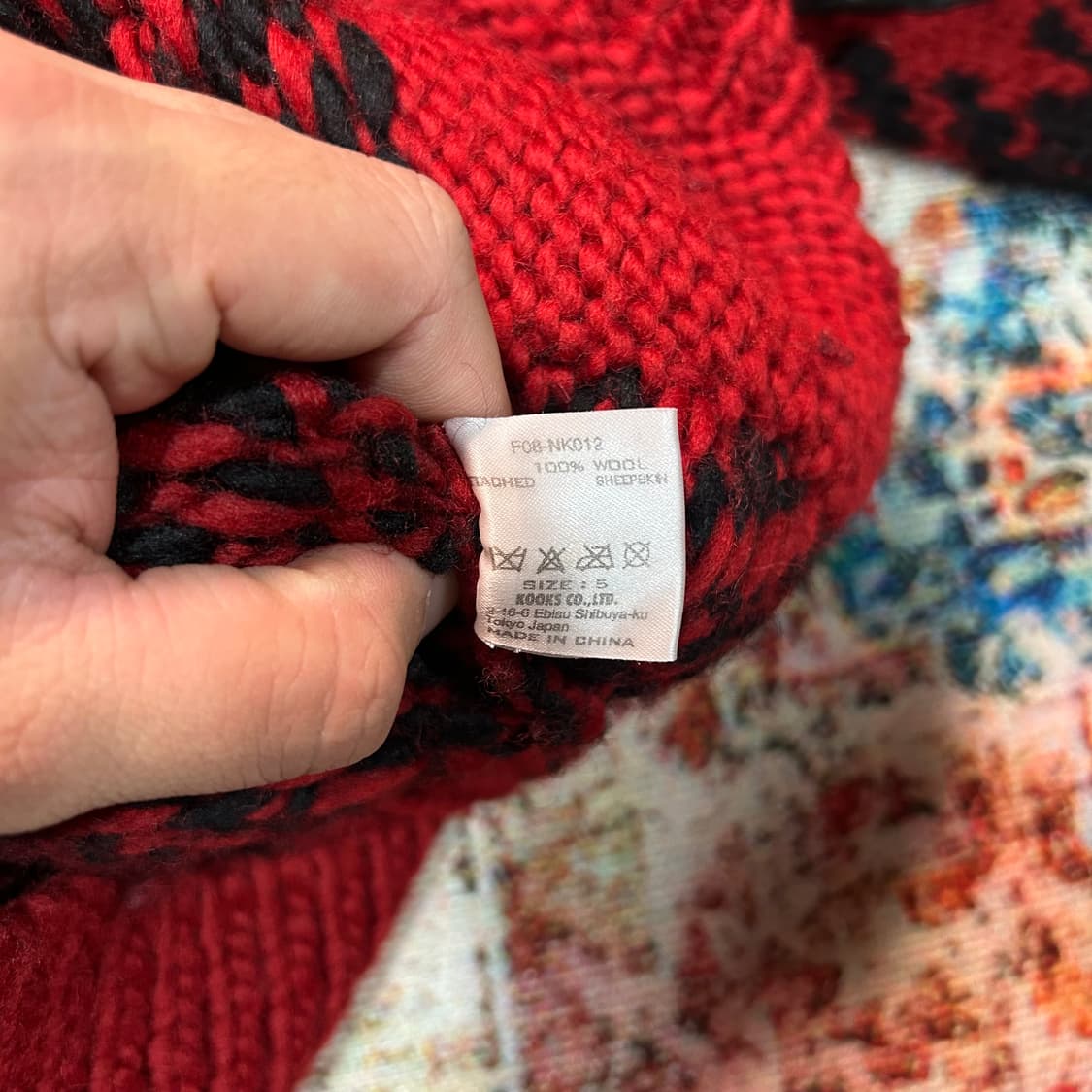 [XL] 08AW 넘버나인 숄카라 울 코위찬 상품이미지8