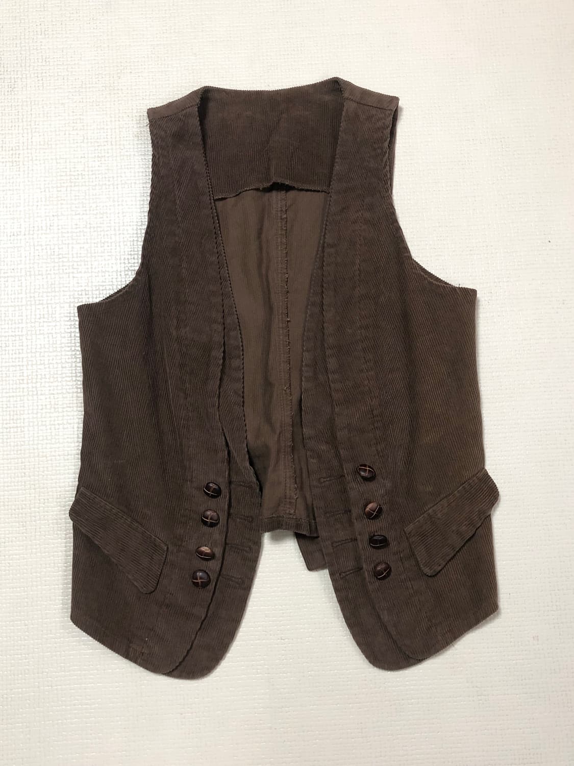 빈티지 브라운 코듀로이 버튼 베스트 상품이미지9