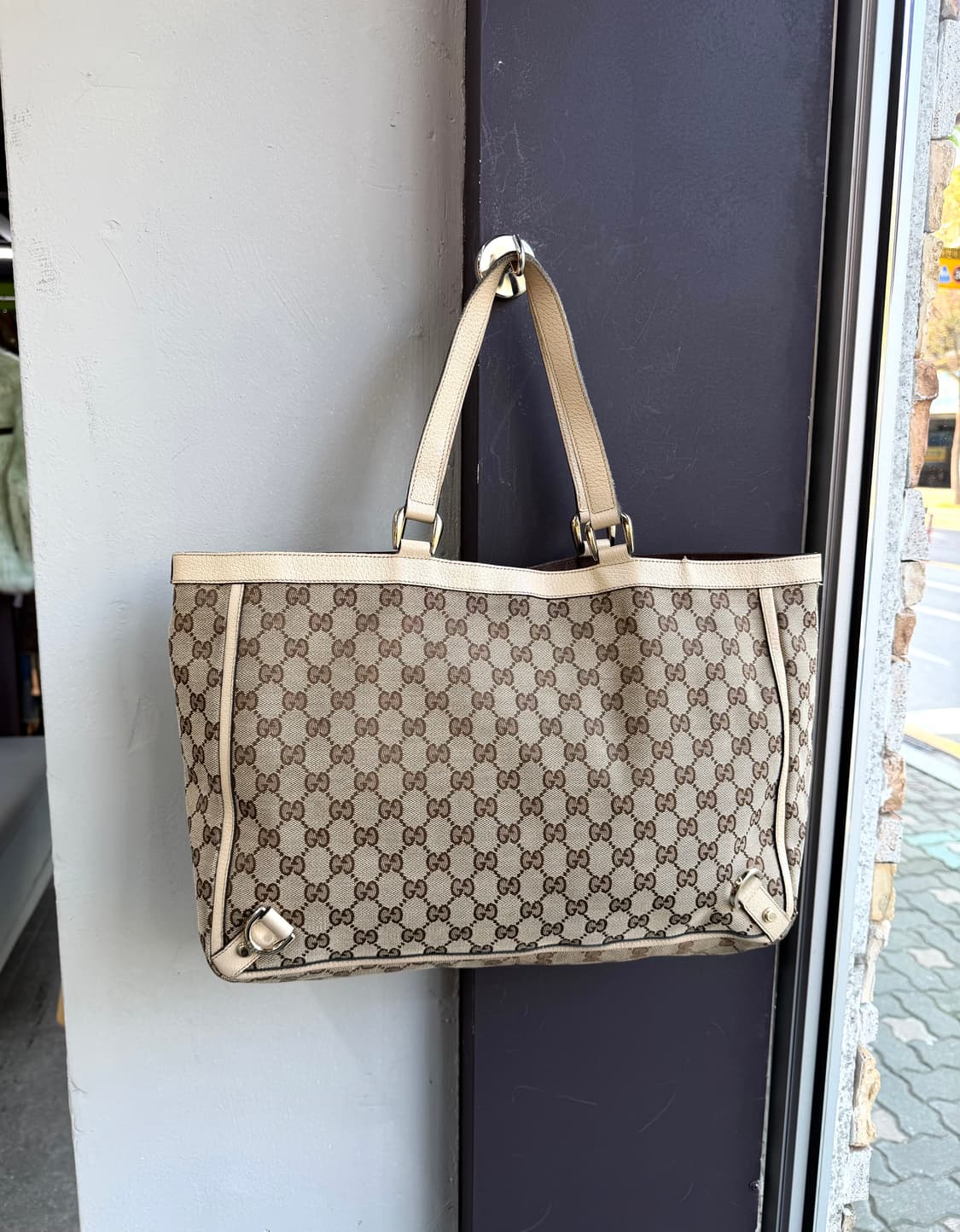 구찌 D링 GG 자카드 캔버스 토트백.쇼퍼백 상품이미지8