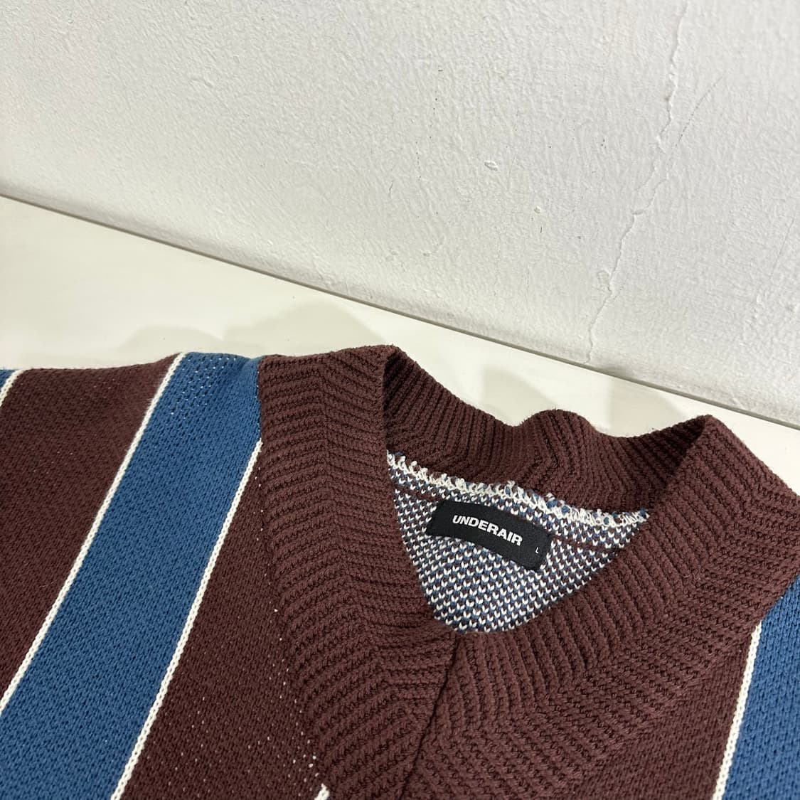 L 언더에어 루즈오버핏 헤비면니트 브이넥니트 상품이미지2