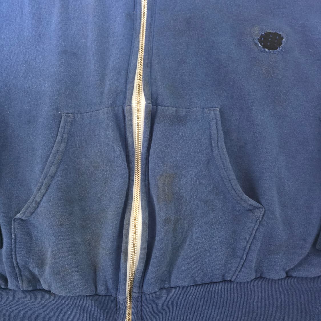 [L] 70-80s 빈티지 우드랜드 써멀 더블페이스 트래쉬드 후드집업 상품이미지2