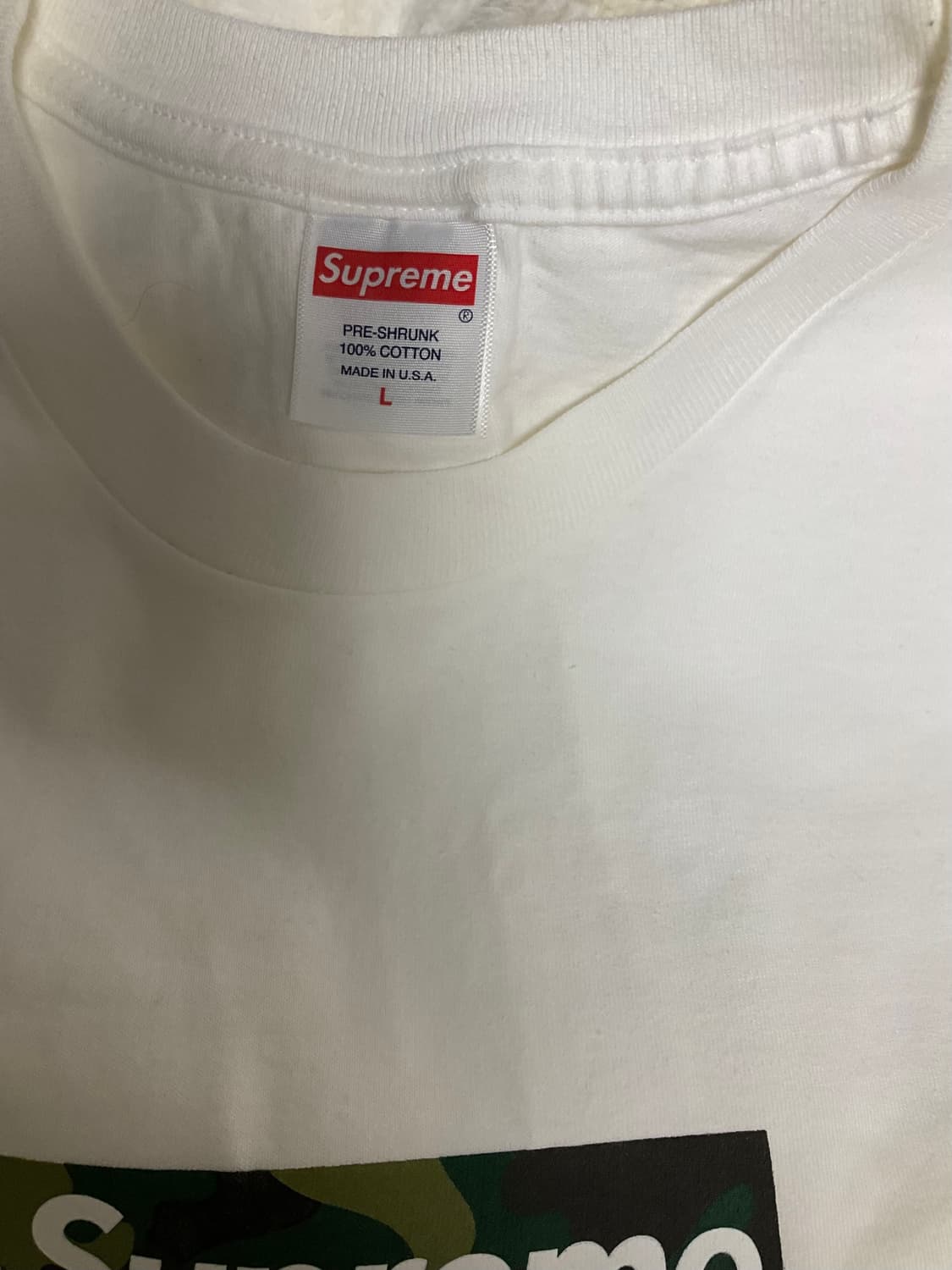 슈프림 박스로고 카모 반팔티 L 상품이미지4