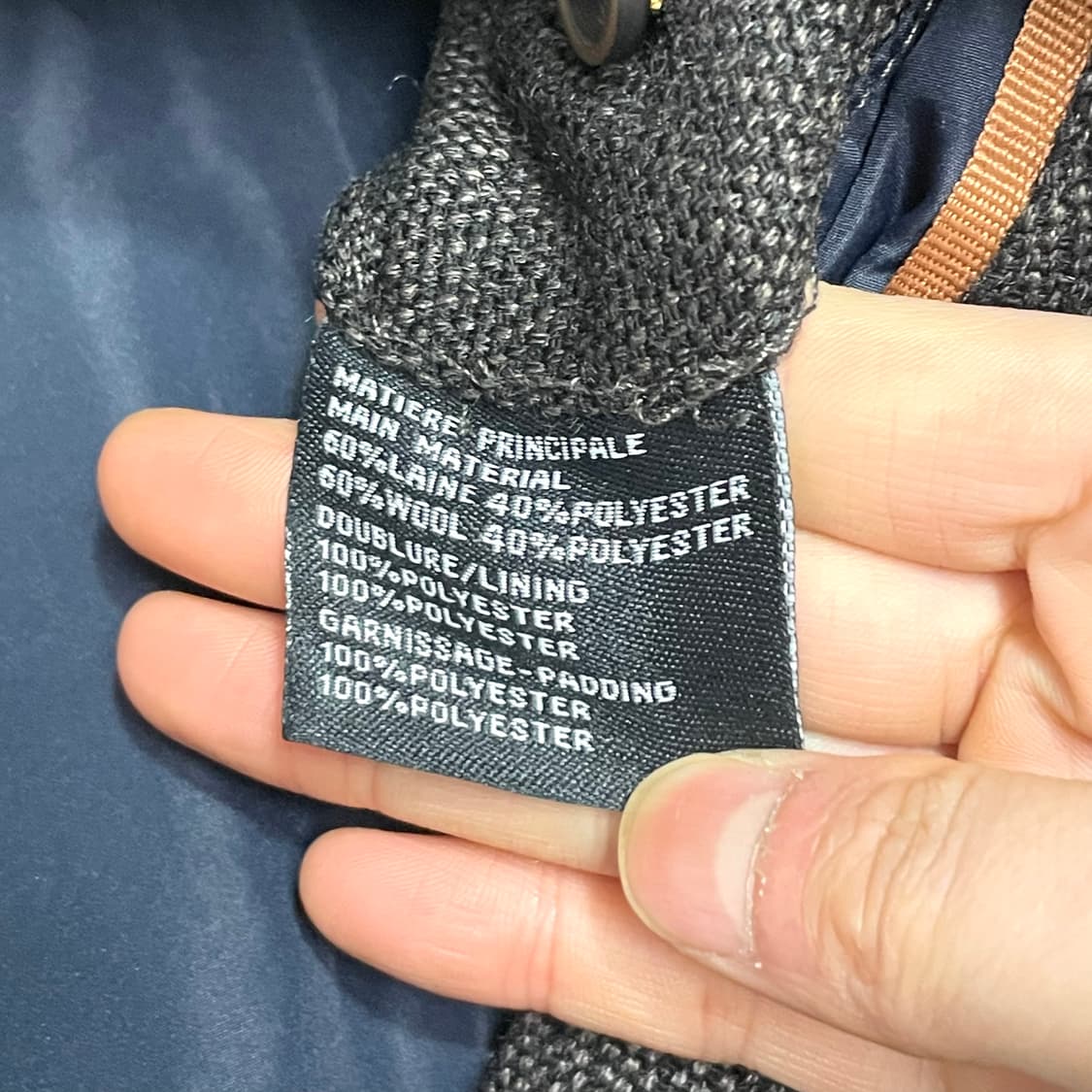 (택있음) 벌튼 브라운 정장 모직 점퍼 남성52 상품이미지6