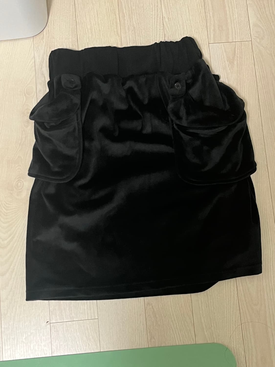 지초이 플리스 포켓 스커트 블랙 상품이미지1