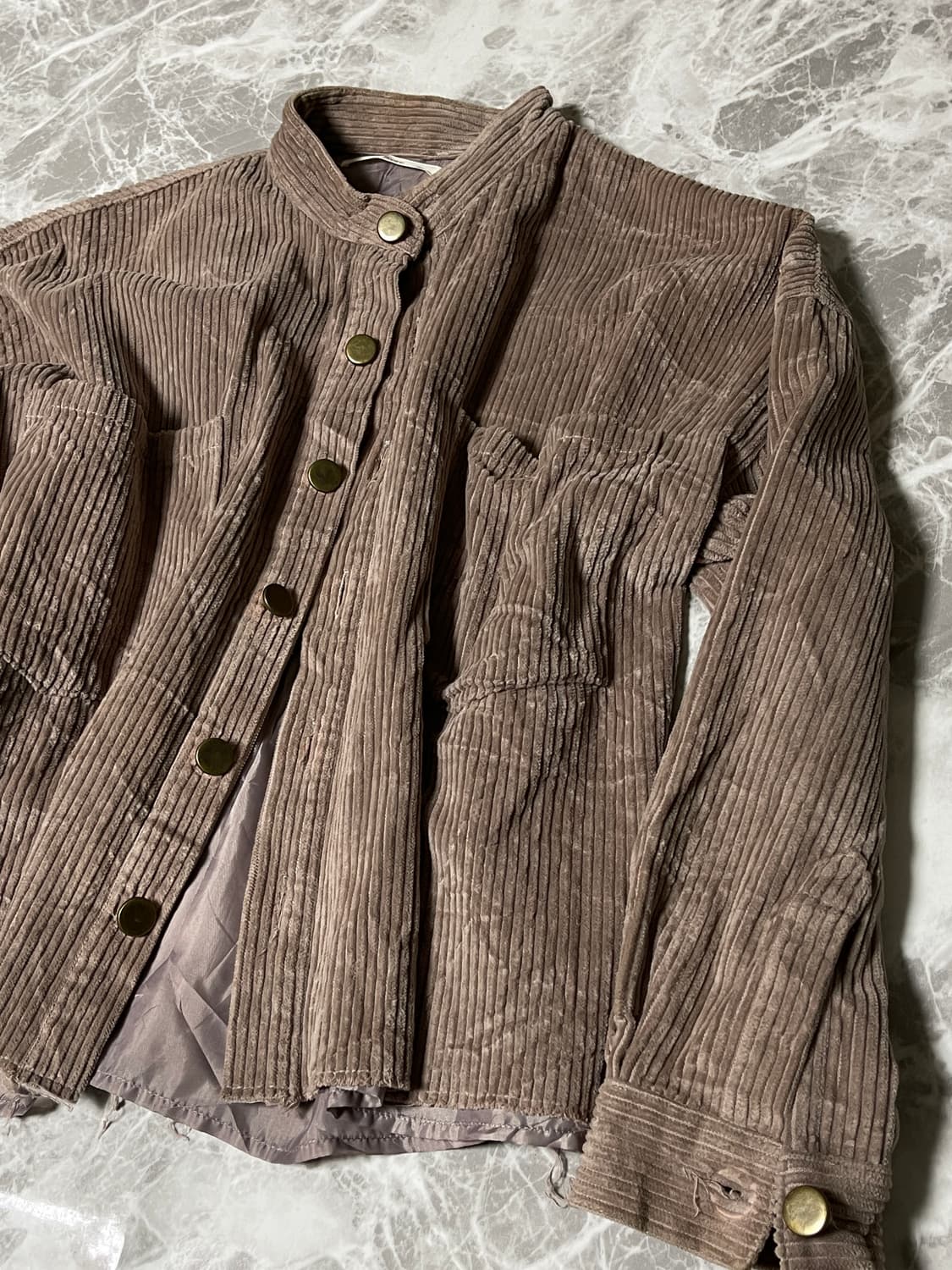 corduroy neck button jacket 상품이미지4