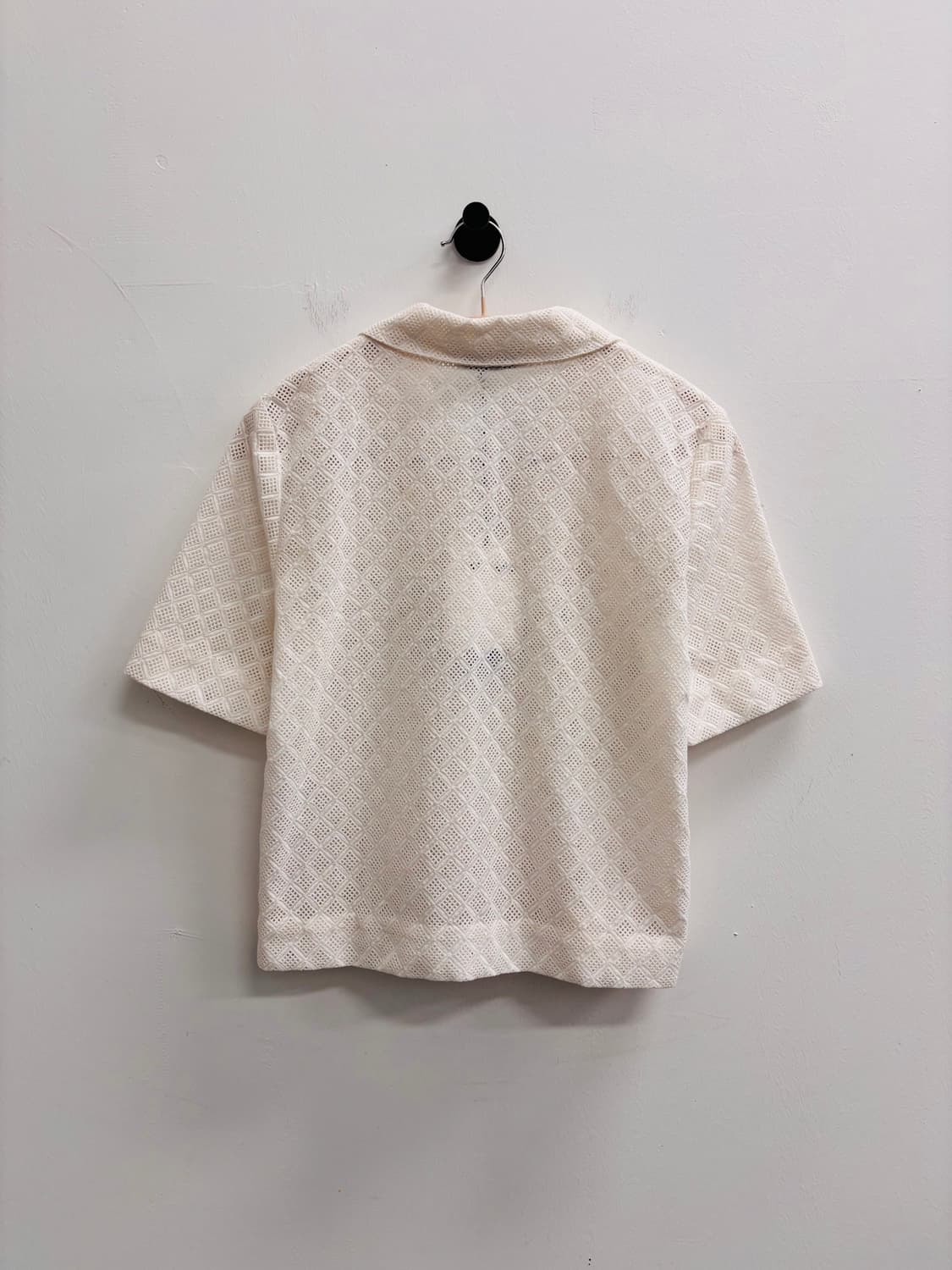 그레이양(GREYYANG) 아일렛 하프 셔츠 화이트 상품이미지5