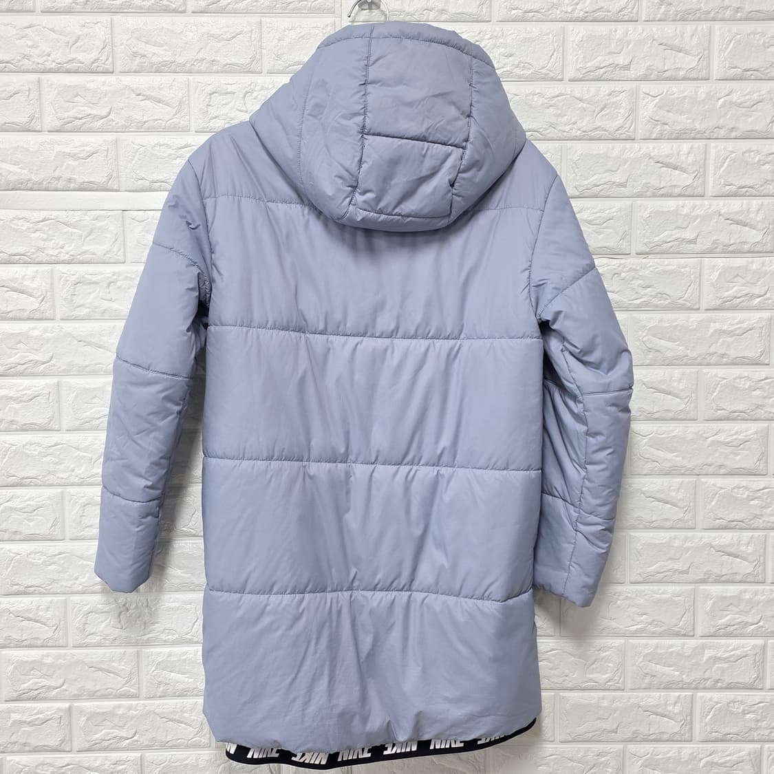 택포// 나이키 하늘색 후드 롱패딩 M 상품이미지4
