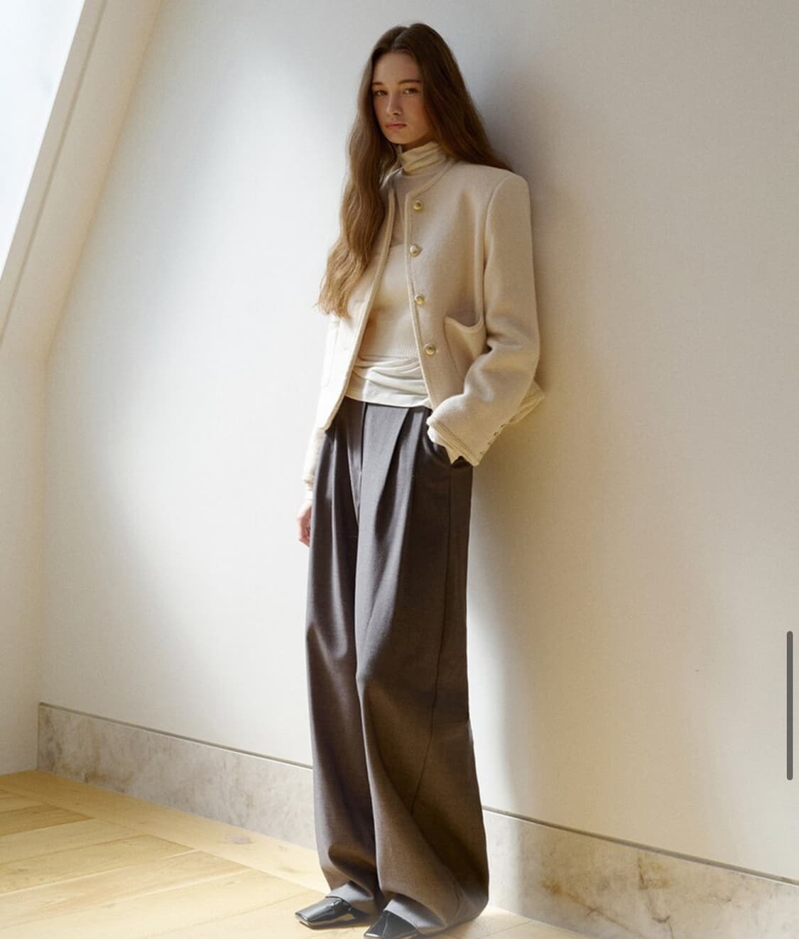 오디에스 BRITISH TWEED JACKET (IVORY) 상품이미지4