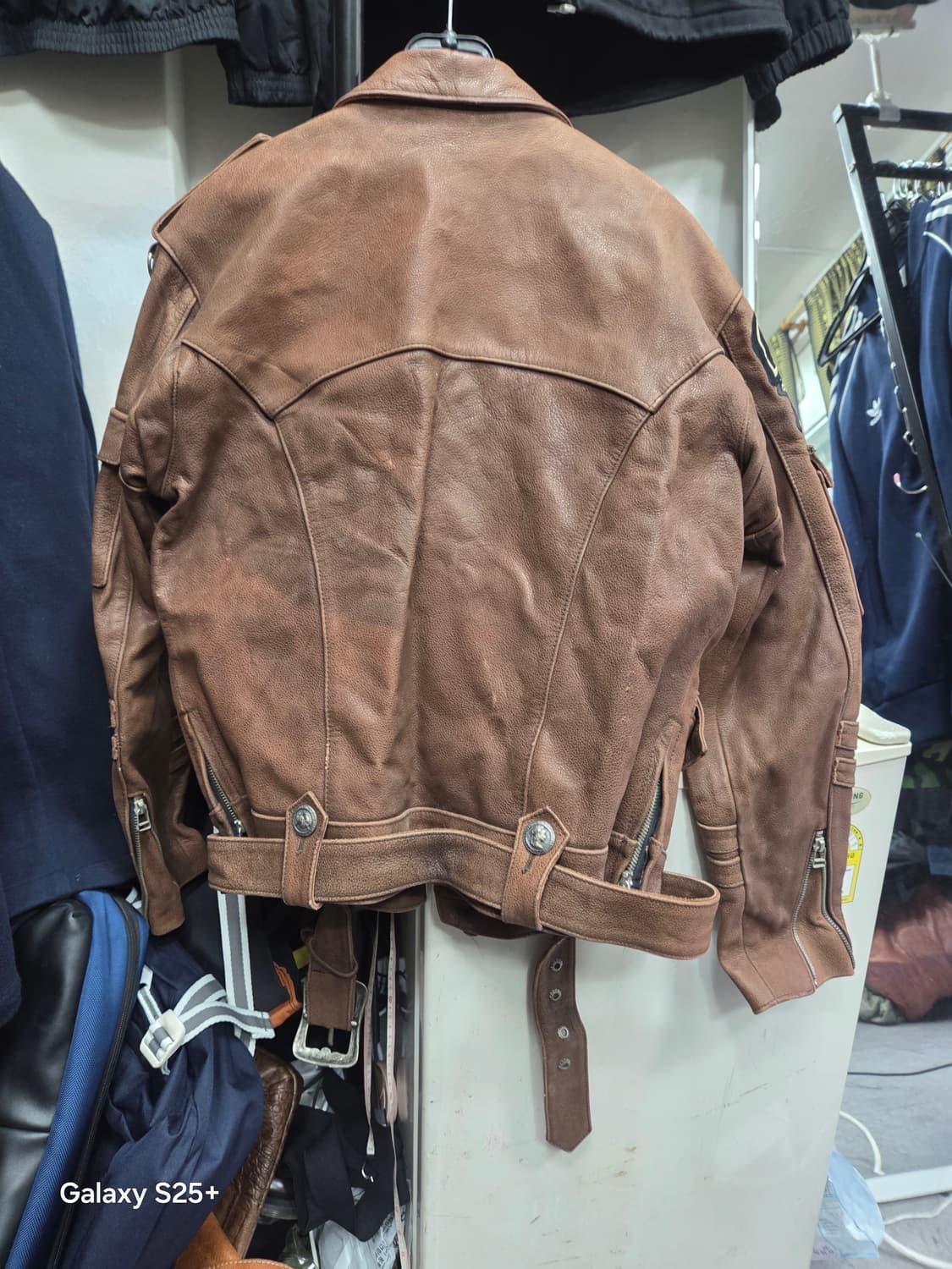 빈티디   브라운   가죽자켓 상품이미지3