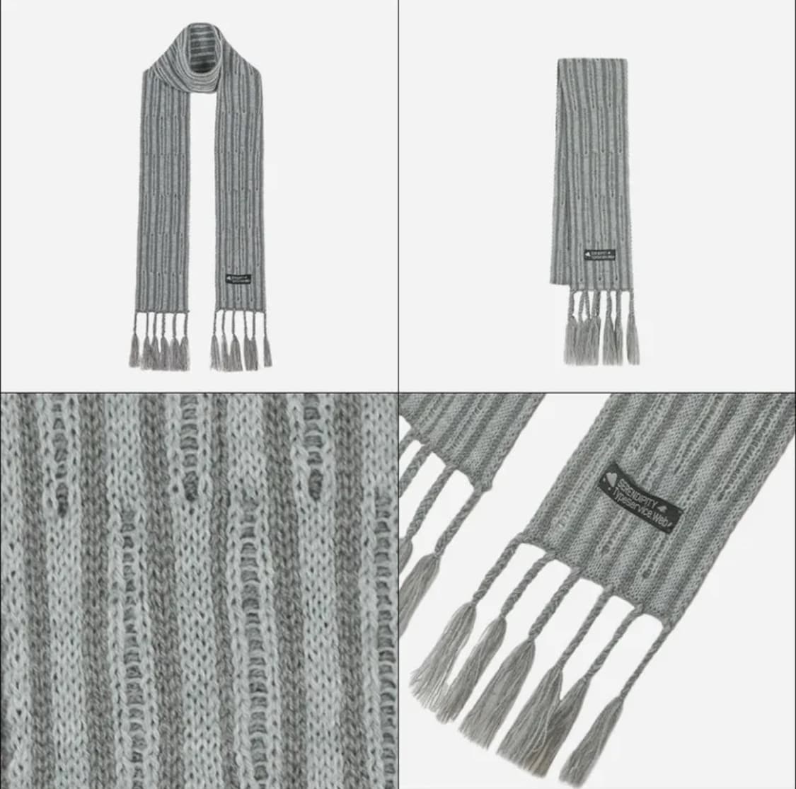타입서비스 Ribbed tail muffler 블랙 상품이미지1