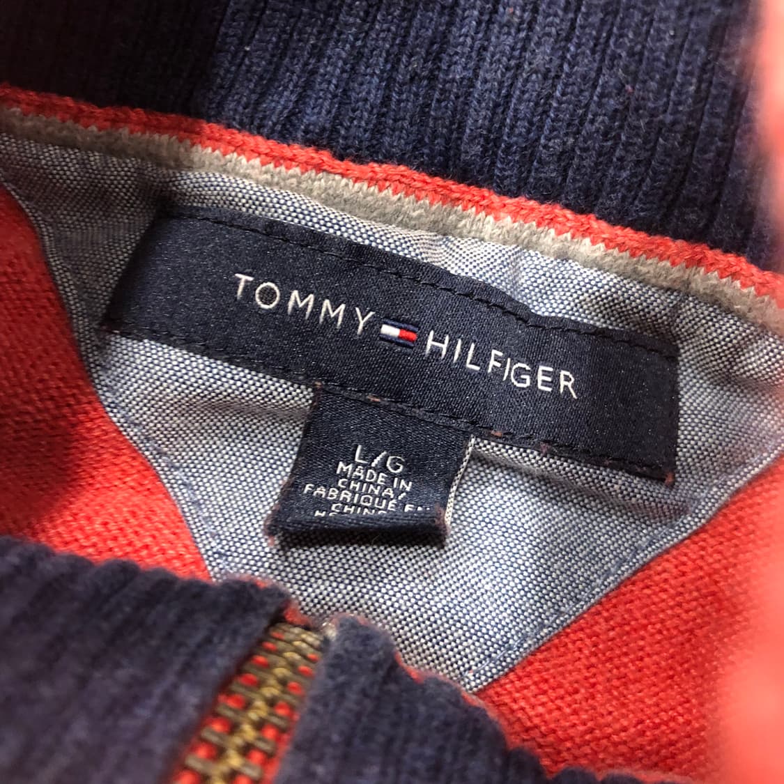 L 타미힐피거 반집업니트 상품이미지3