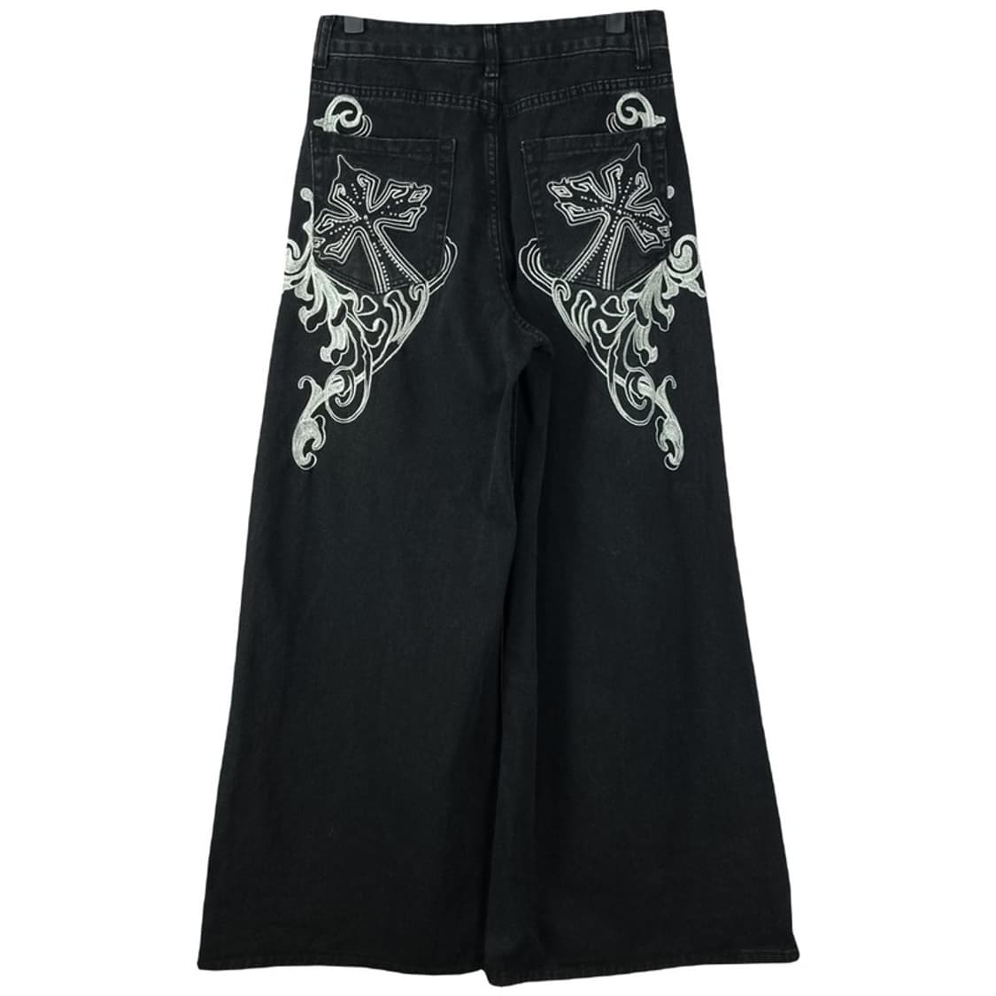 [일본빈티지] 크로스 십자가 그래픽 슈퍼 와이드 데님 팬츠 M18955 상품이미지3
