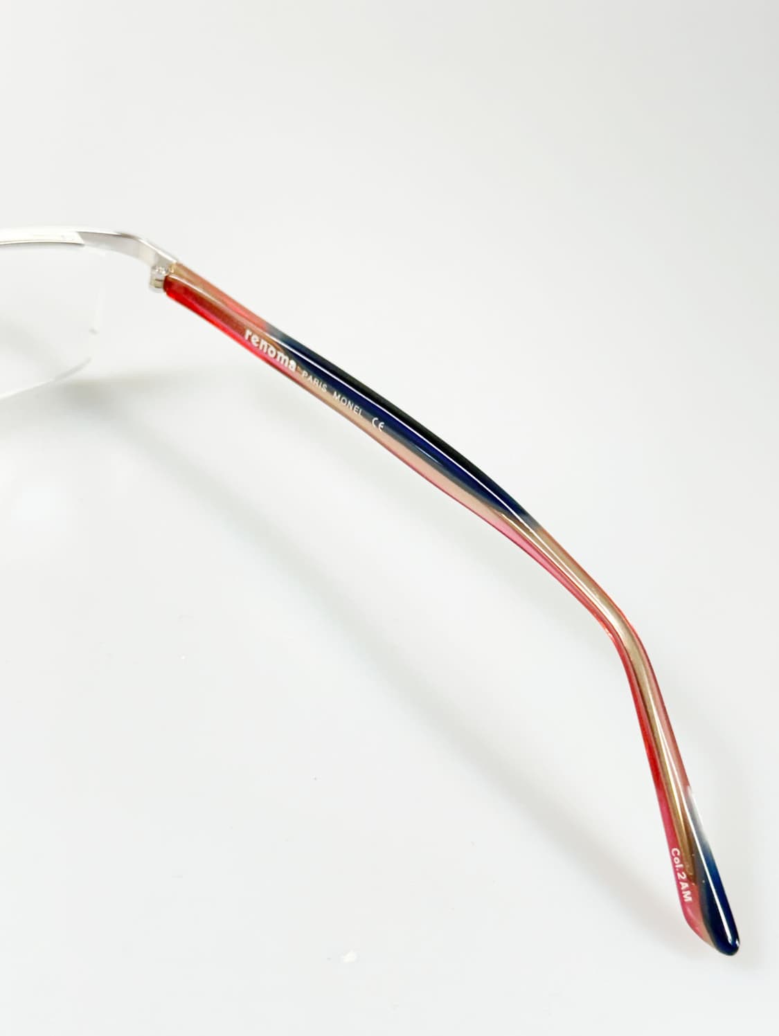 90s RENOMA Paris 실버 스퀘어 반무테 빈티지 안경 상품이미지6