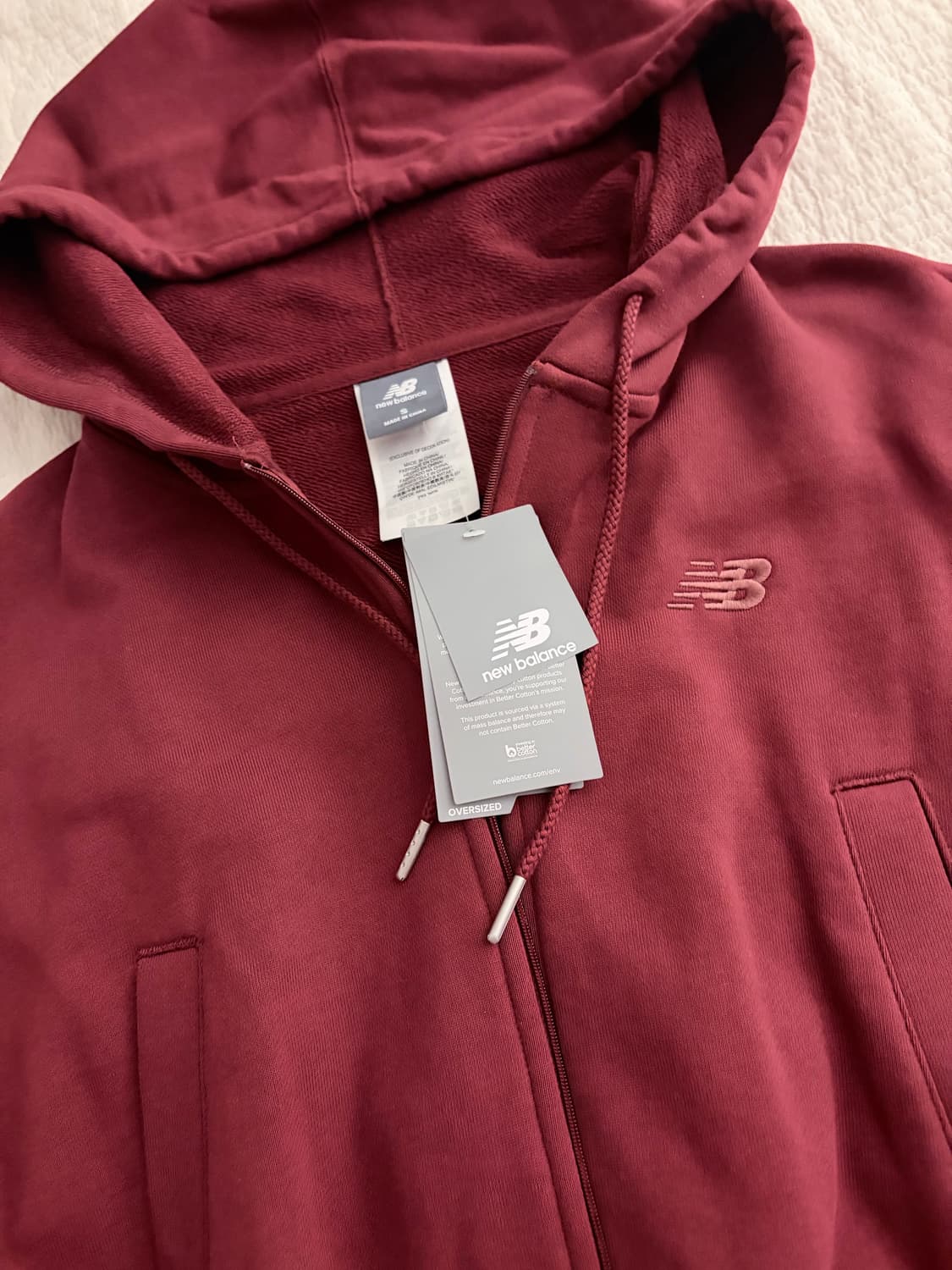 (택달린새옷) 뉴발란스 프렌치 테리 풀집 후드 자켓 S 상품이미지8