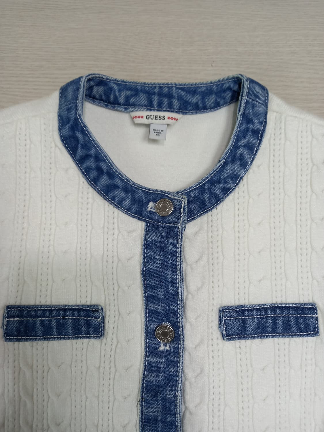 S80 GUESS 크롭탑 가디건 아이보리 S-216 상품이미지4