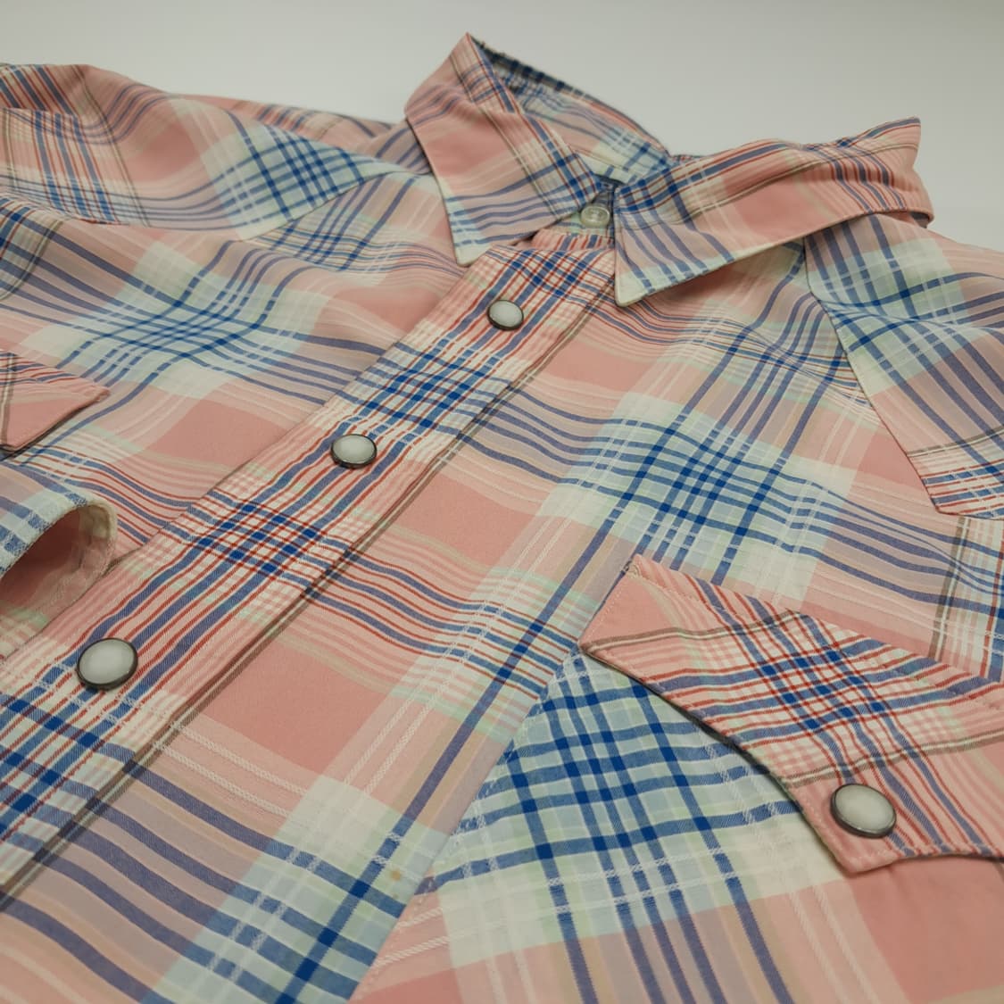 CN703 2XLT 폴로 랄프로렌 빈티지핑크 웨스턴 체크 긴팔 셔츠 남방 상품이미지5