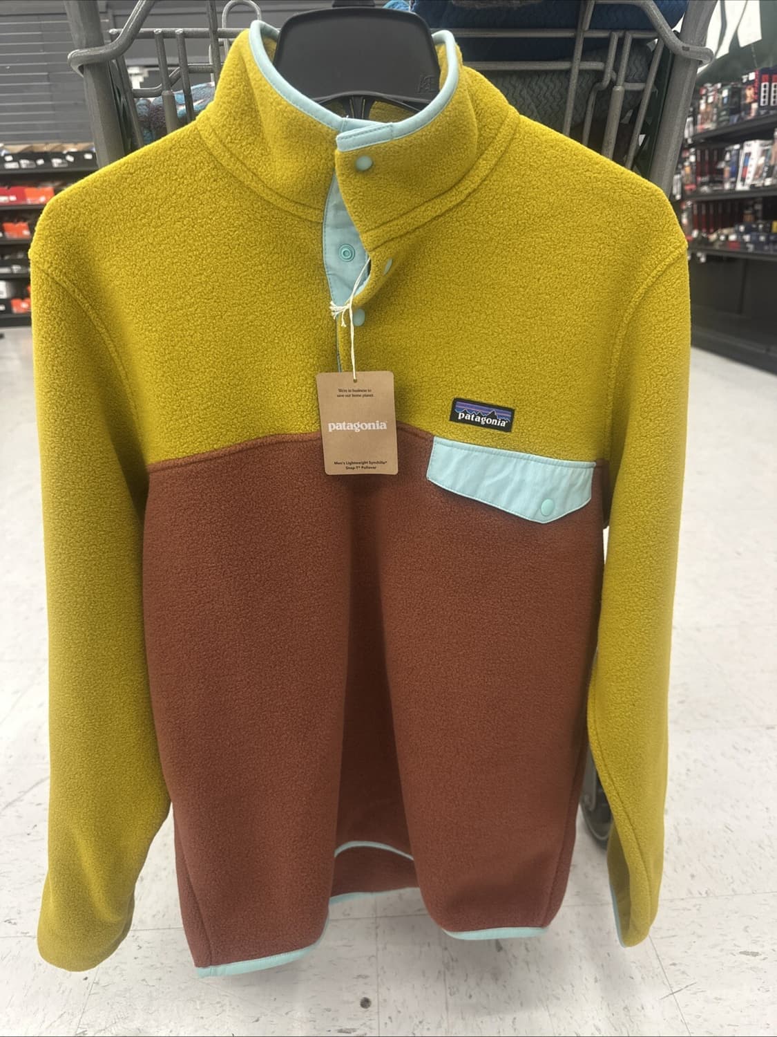 23FW 파타고니아 신칠라 스냅-T 옐로우/브라운 상품이미지1