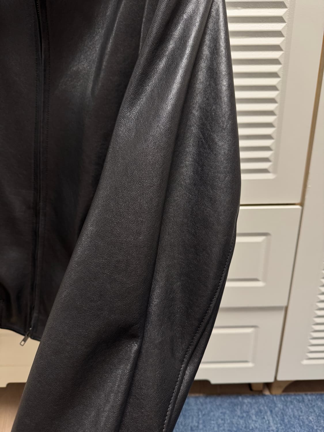 아트이프액츠 램스킨 레더 블루종 L 상품이미지3