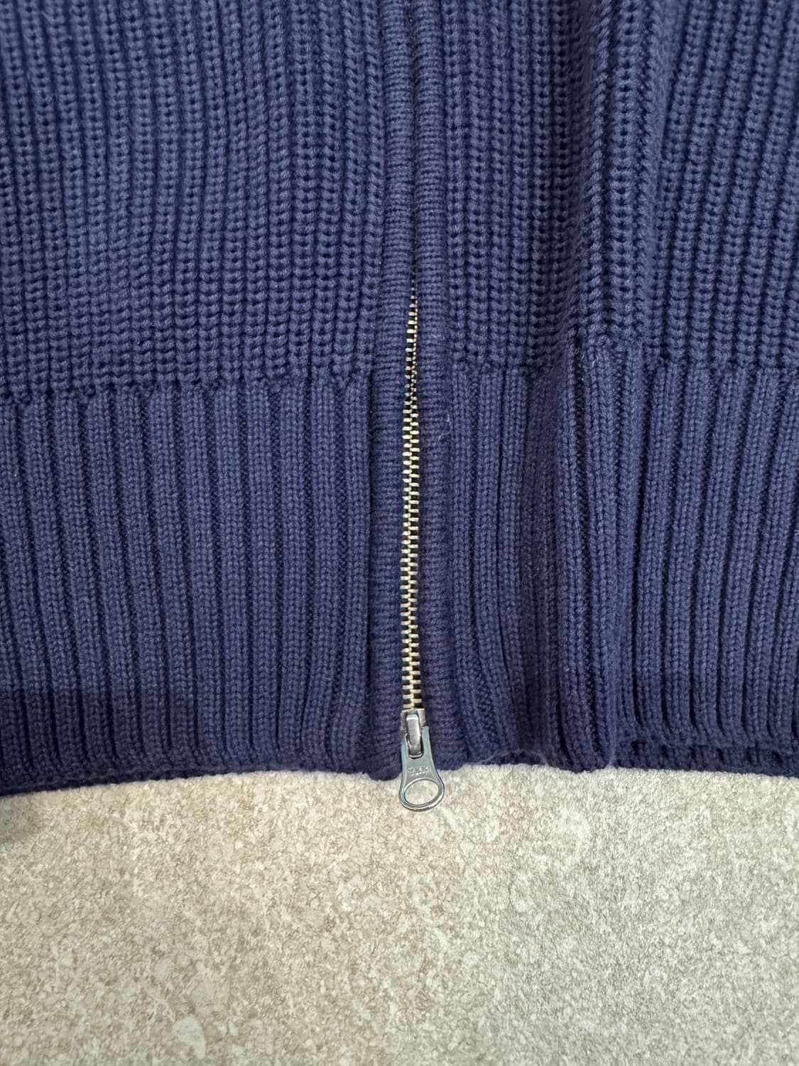 프루이 코튼 청키 라운드넥 가디건 L 네이비 상품이미지2