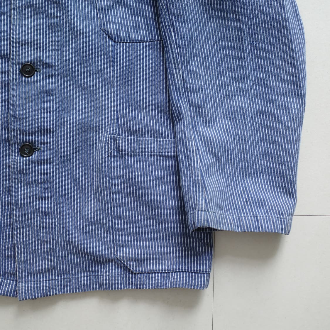 70s 프렌치 아티잔 히코리 셀비지 워크 초어 자켓 상품이미지3