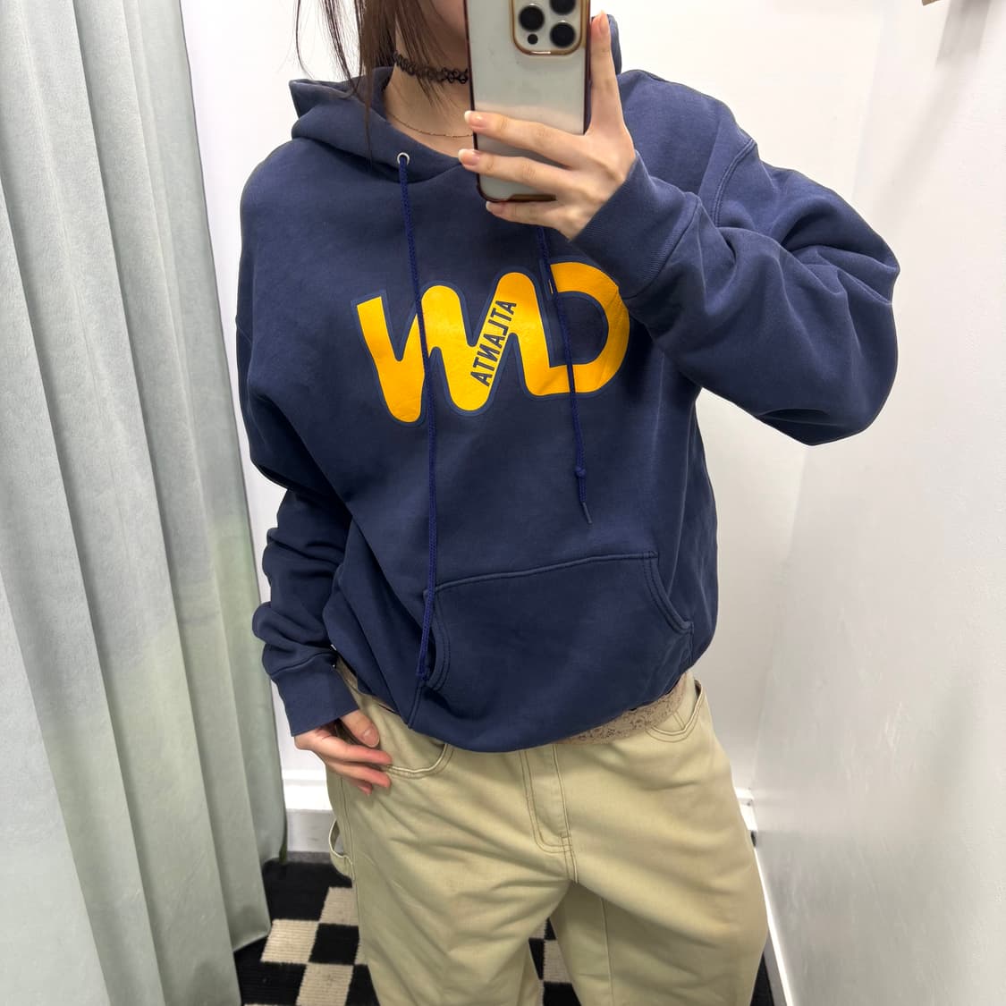 CNN 네이비 후드티 상품이미지1