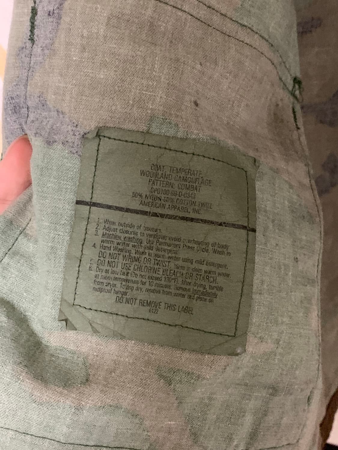 미군 우드랜드 BDU 셔츠 미디움롱 상품이미지5