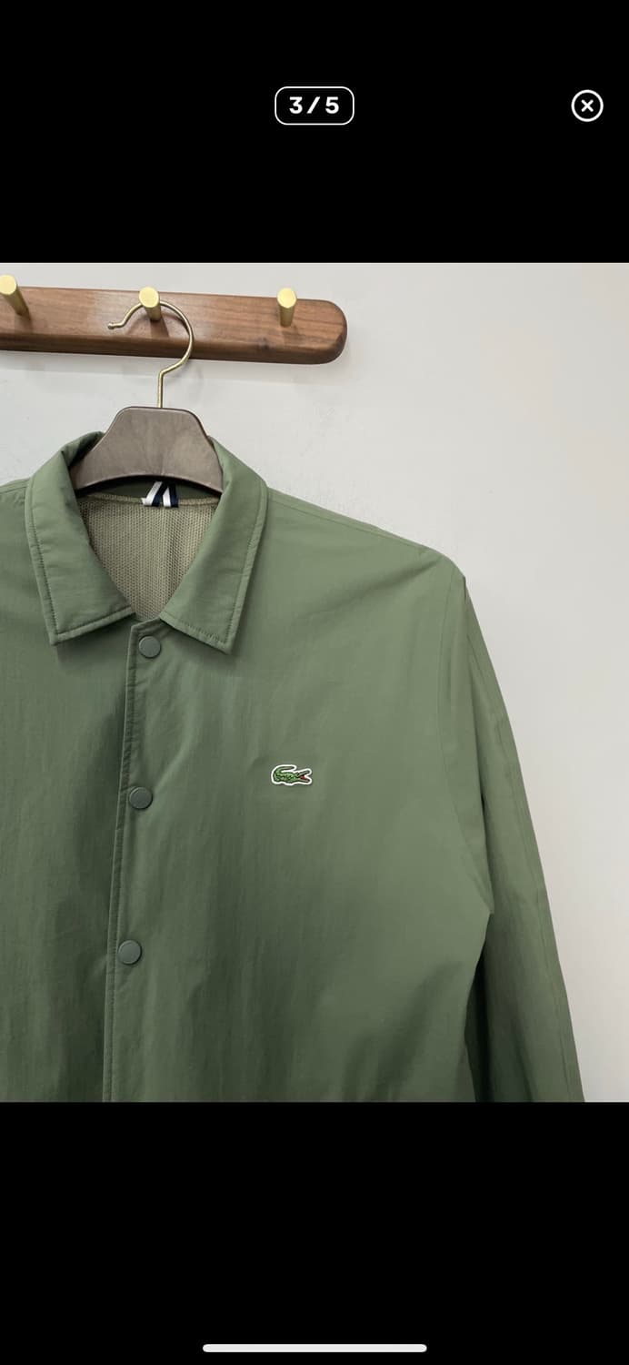 라코스테 로고 자수 그린 코치자켓 A3263 상품이미지3