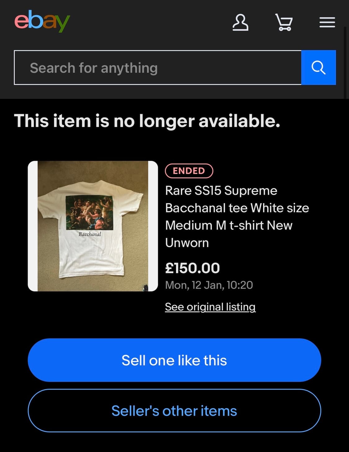 슈프림 바카날 반팔 티셔츠 상품이미지2