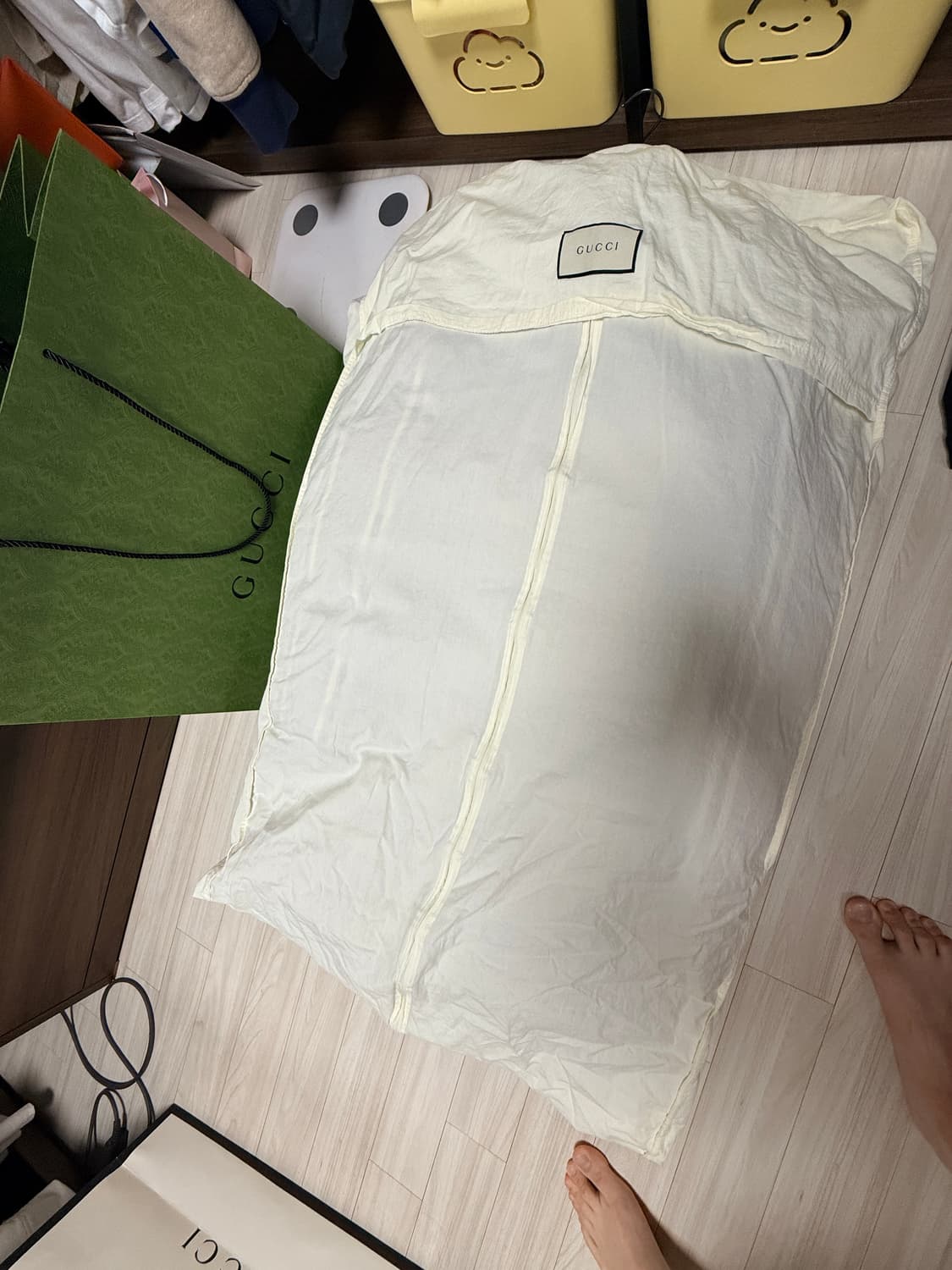 구찌 GG로고 자카드 구스다운 롱패딩 100-105 상품이미지6