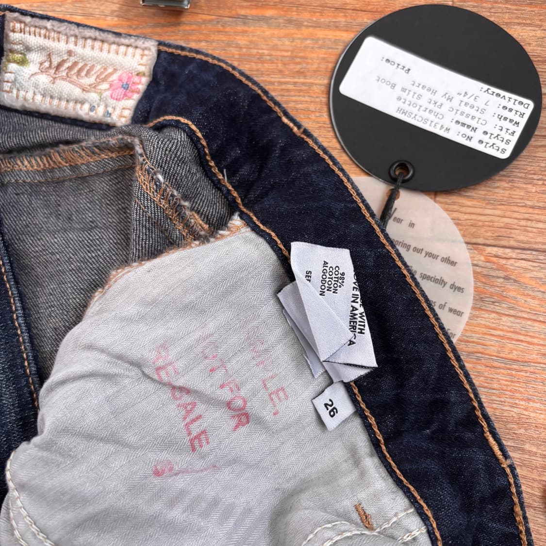 SIWY 씨위 슬림 26 스판 데님 청바지 실루엣 부츠컷 샬럿 상품이미지10