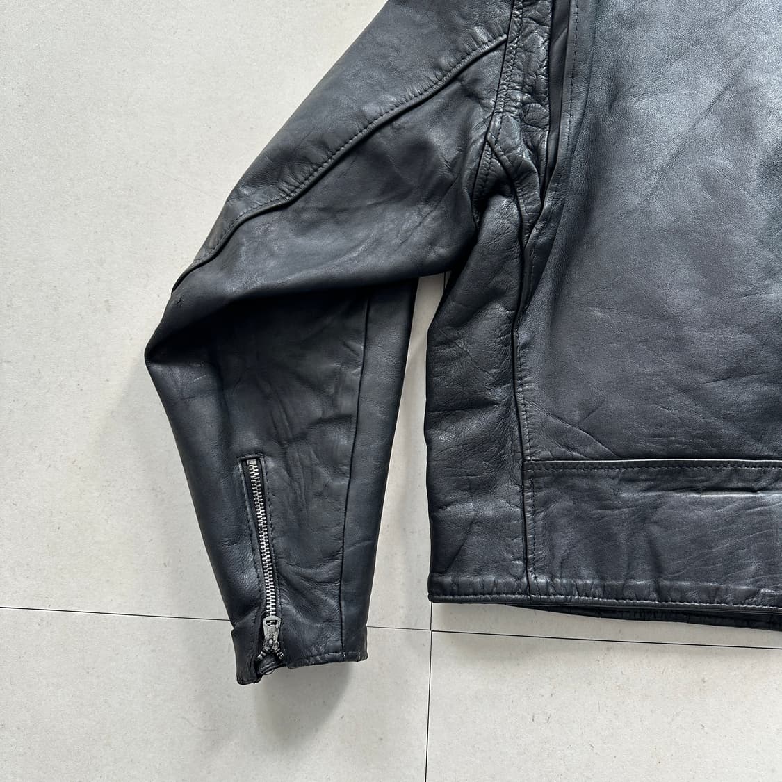 70s [희귀/52] 쇼트 퍼펙토 618 빈티지 레더 자켓 상품이미지10