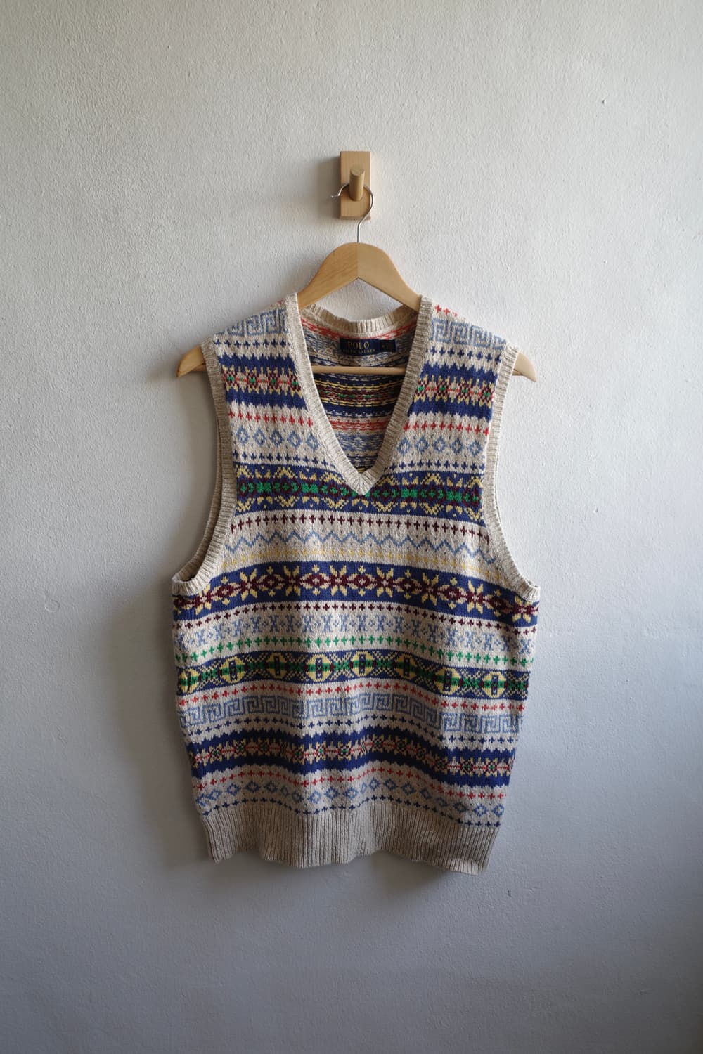 폴로 페어아일 니트 조끼 상품이미지1