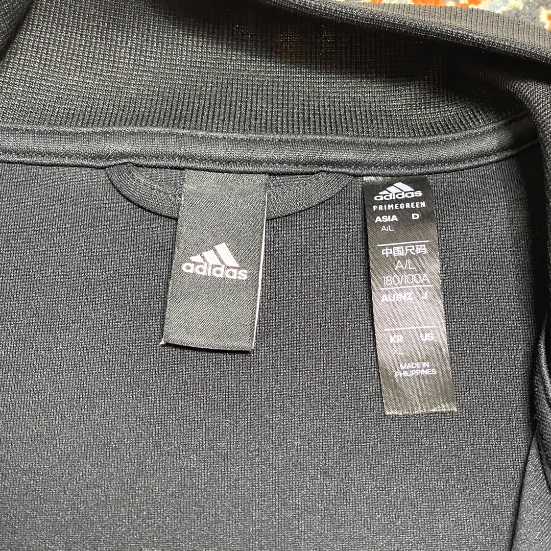 아디다스 삼각로고 블랙 집업져지 여성XL 상품이미지4