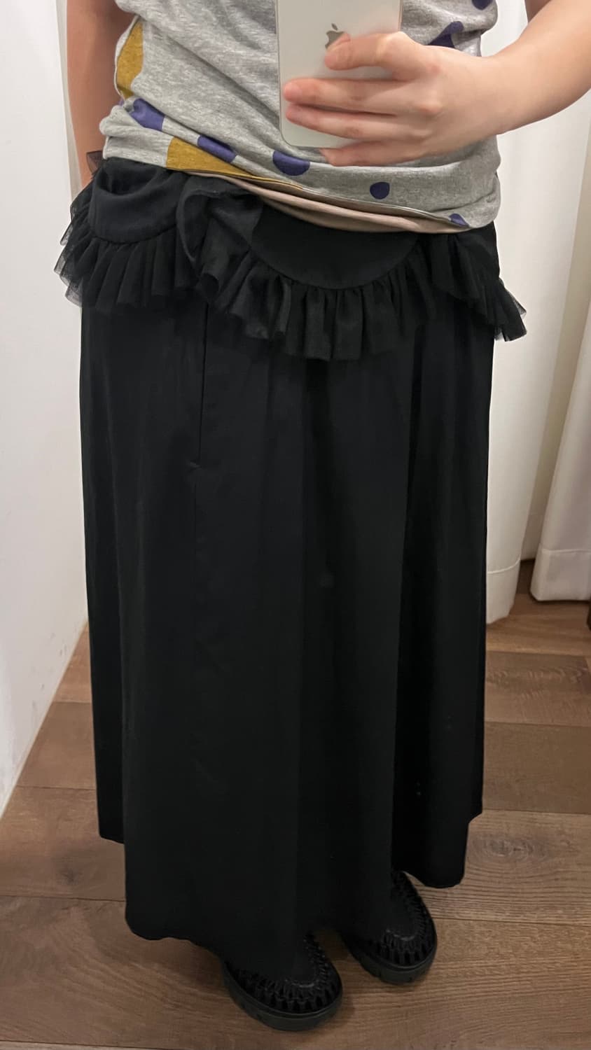 Tulle Frill Lace Long Skirt 상품이미지4