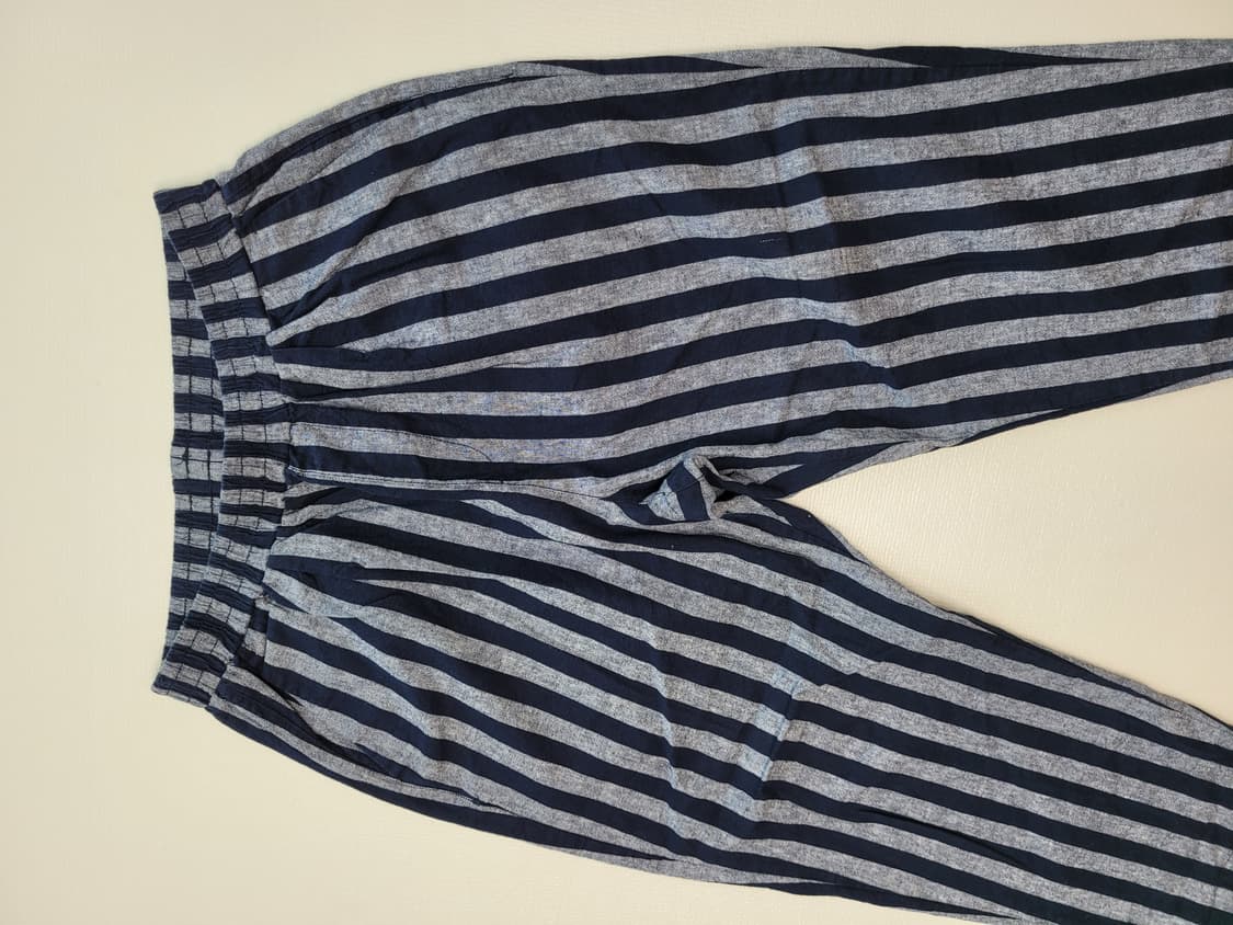 스파오 SPAO 남자 린넨혼방 스트라이프 밴딩바지 34 네이비 상품이미지3