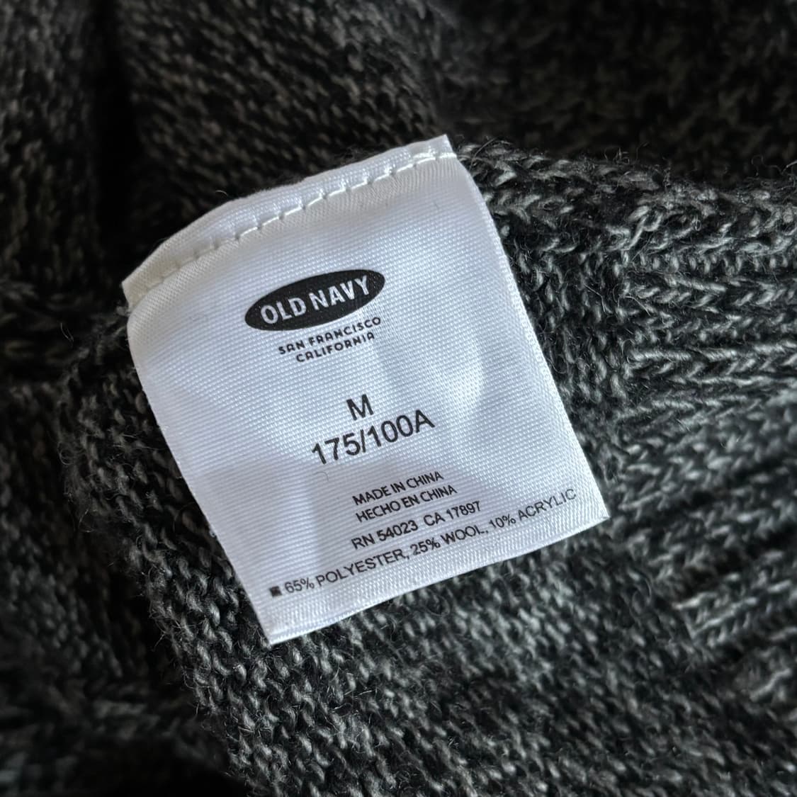 일본빈티지 old navy 무채색 차콜 니트 가디건 상품이미지7