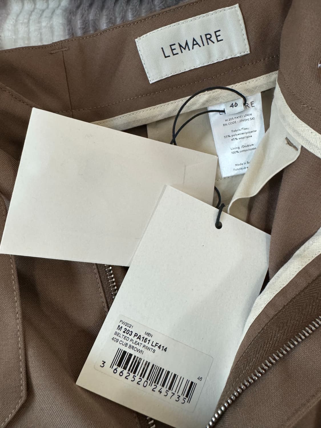 르메르 플리츠팬츠 브라운 상품이미지4