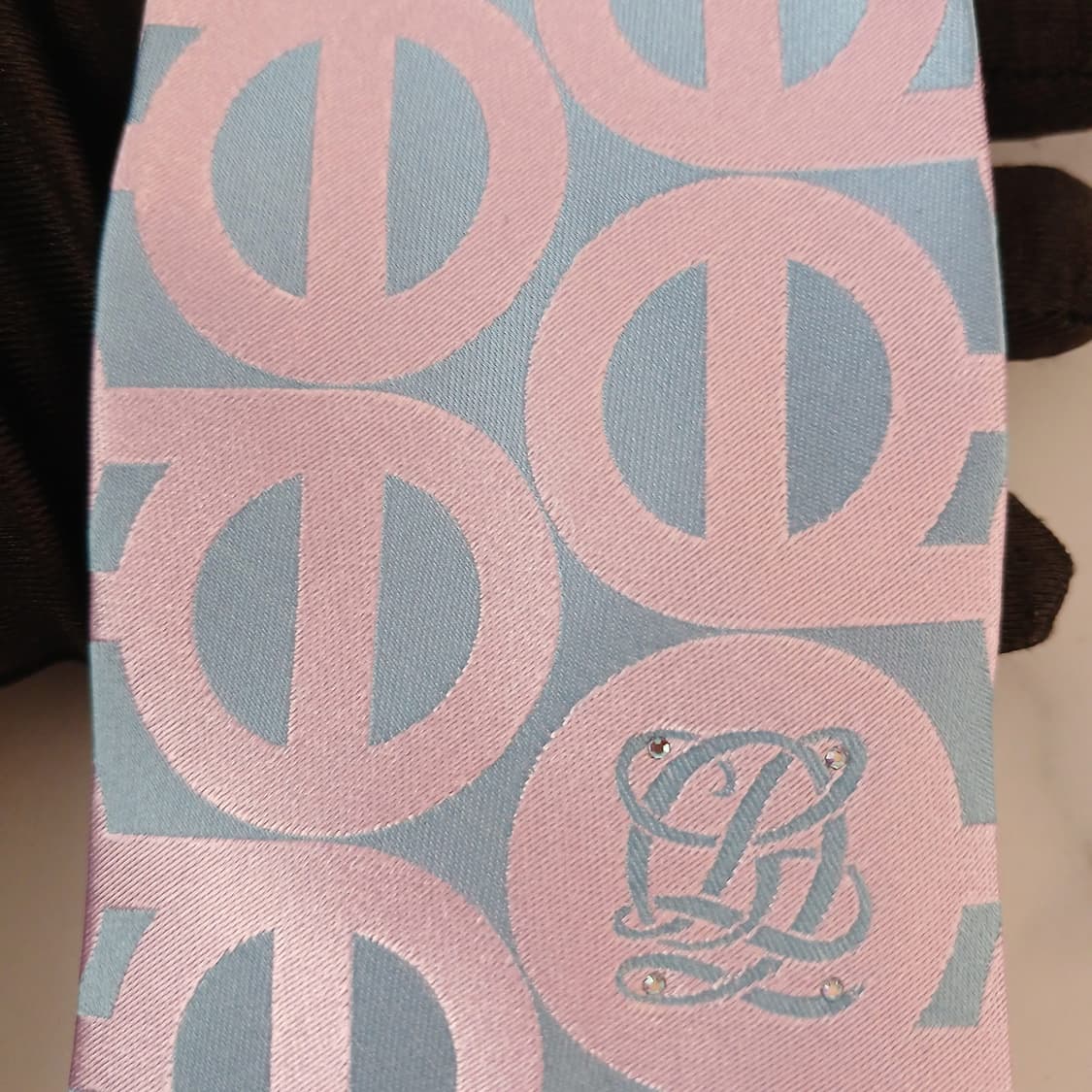 루이까또즈 실크 핑크 모노그램 넥타이 8.2cm A+등급 A19231
 상품이미지5