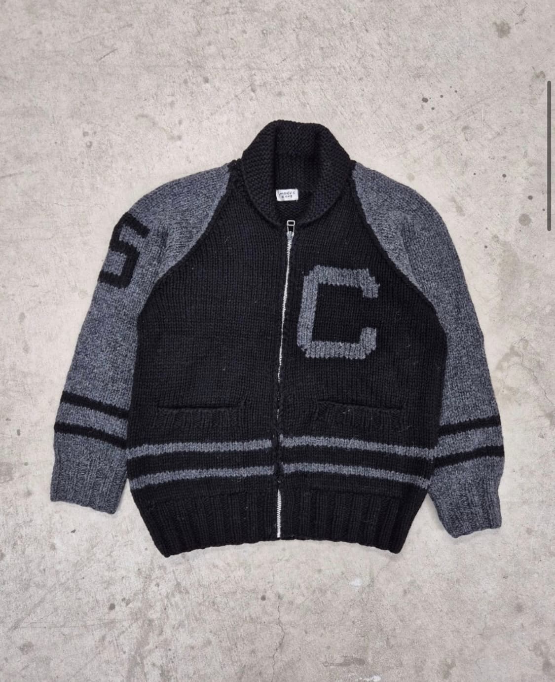 LETTERED VARSITY ZIP KNIT (M) 상품이미지3