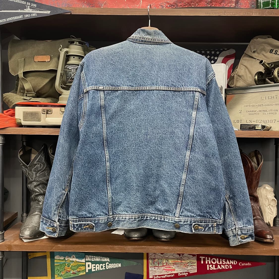 80s 랭글러 러기드 웨어 워시드 데님 자켓 상품이미지2